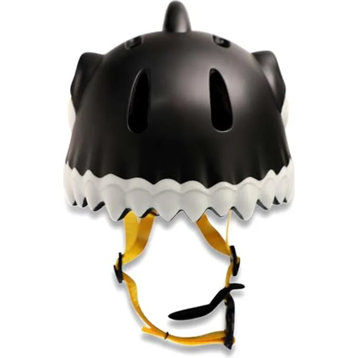 Crazy Safety Kinder Fahrradhelm 3D Tierhelm, verstellbar und leicht, für Kinder 2-7 Jahre, 49-55 cm, mit LED-Rücklicht, Hai Schwarz – Bild 2