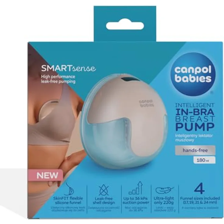 Canpol babies SmartSense Milchpumpe für Damen, elektrische Muttermilchpumpe mit stillem Betrieb, 1 St.