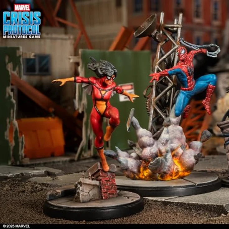Atomic Mass Games Marvel Crisis Protocol Web Swinging Heroes Affiliation Pack, 4 Miniaturen inklusive Spider-Man, Agent Venom, Black Cat und Spider-Woman – Bild 5