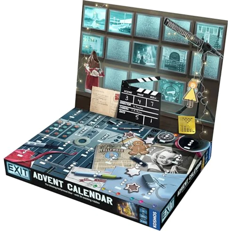 Thames & Kosmos EXIT The Game - Adventskalender - Der fehlende Hollywoodstern, Puzzle-Kartenspiel mit 24 Rätseln für 1-4 Spieler ab 10 Jahren – Bild 3