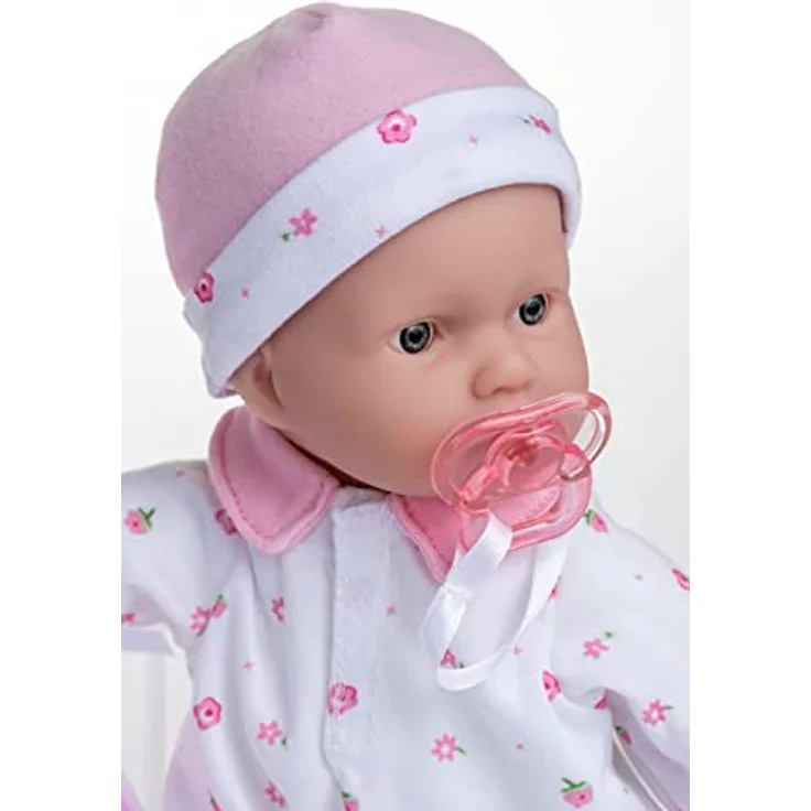 JC Toys – La Baby Puppe rosa, mit weichem Körper, 27,9 cm, waschbar, abnehmbar, Rosa, mit Hut und Decke, für Kinder ab 12 Monaten – Bild 2