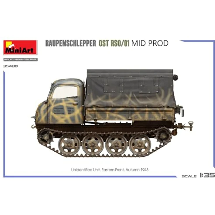 Mini art MA35480, 1/35 Raupen Shrepper OST RSO/01 Mid Model, detailierter Plastikmodell-Bausatz für Militärfahrzeuge – Bild 10