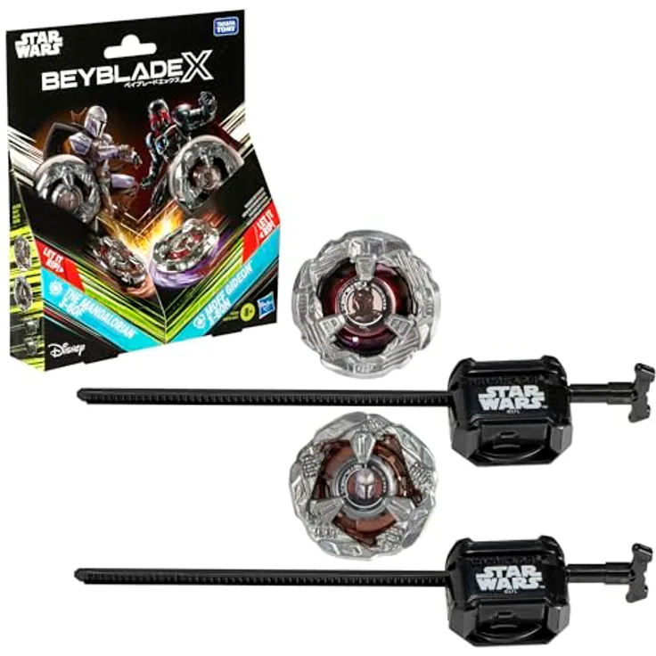 Beyblade X und Star Wars Collab The Mandalorian 3-60F vs. Moff Gideon 3-80N, Sammelfigur für 8 Jahre und älter