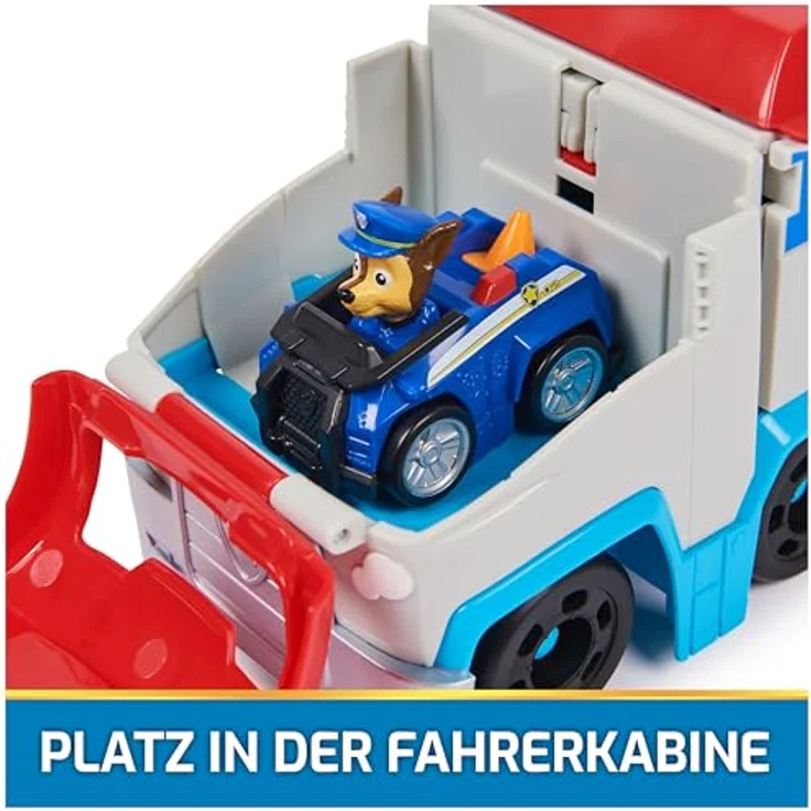 Spin Master Paw Patrol Pup Squad Patroller, Spielzeug-Transporter mit Chase-Fahrzeug und Fahrzeugabschussrampe, 25 cm lang – Bild 6