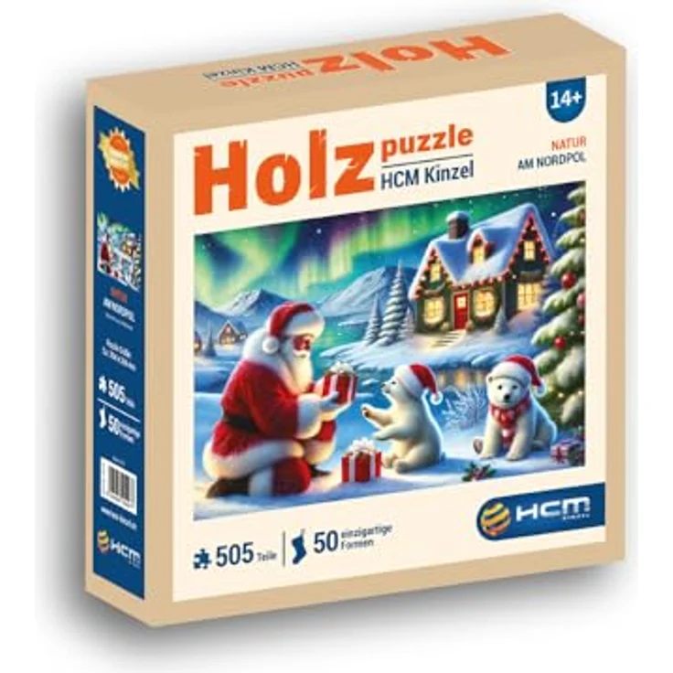 HCM Kinzel Holzpuzzle – Am Nordpol, 505 Teile, detailreiches Design, hochwertiges Holz, leuchtende Farben, langlebige Premium-Qualität – Bild 2