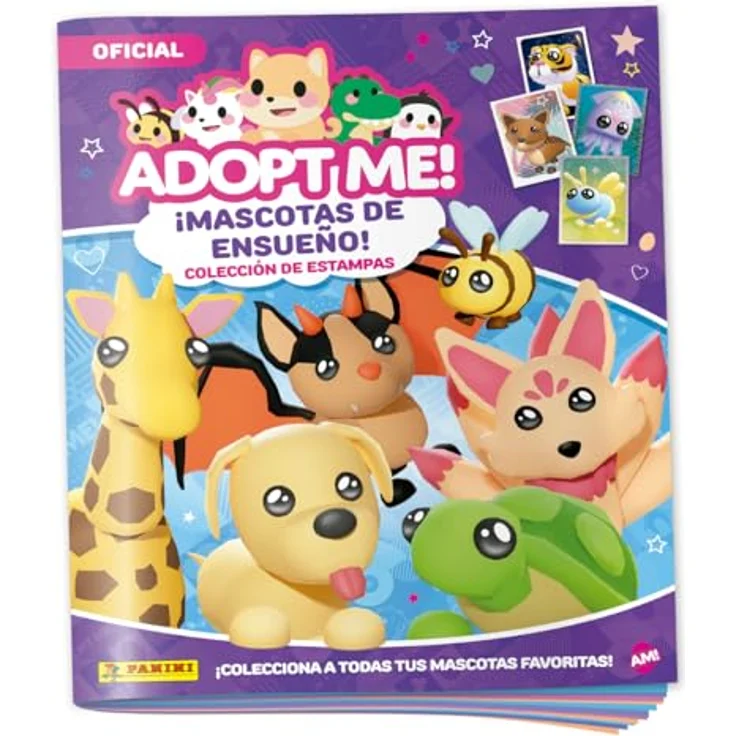 Panini Adopt Me! Sticker-Kollektion – Starterpaket mit Aufkleberalbum, 5 Paketen + 1 limitierter Karte, 176 Sticker zum Sammeln – Bild 2