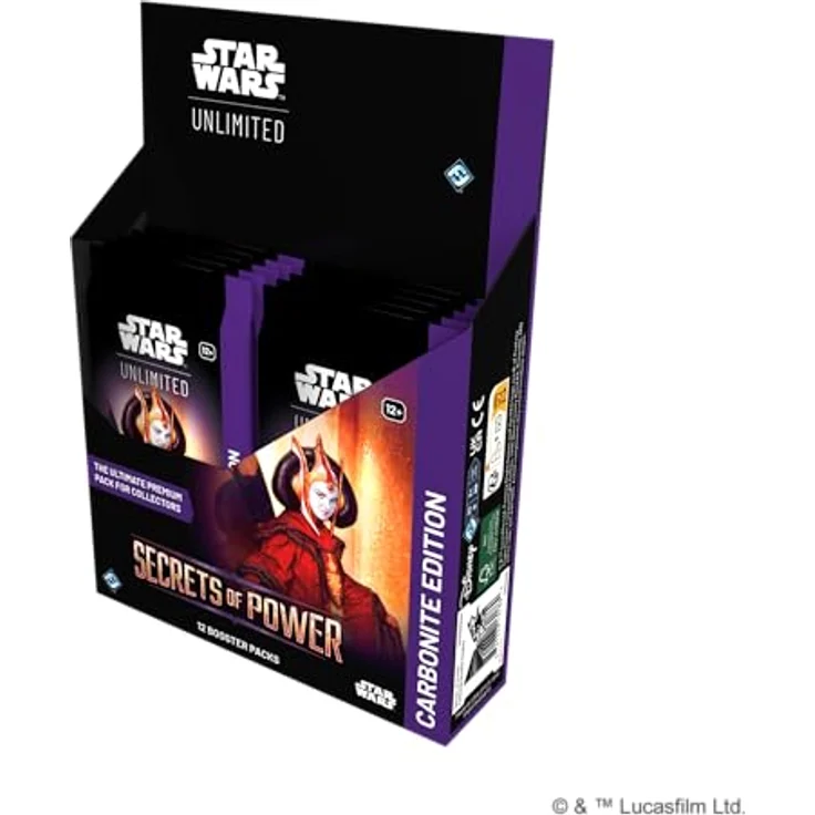 Asmodee - FFG - Star Wars: Unlimited Trading Card Game - Secrets of Power - Carbonite Booster Display mit 12 Boostern, limitierte Auflage, 16 Karten pro Booster, inklusive Prestige-Karten, geeignet für 2+ Spieler, Englisch – Bild 2