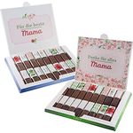 younikat Aufkleber-Set passend für Merci Schokolade zum Muttertag -Beste Mama- selbstklebend I ohne Schokolade I dv_785