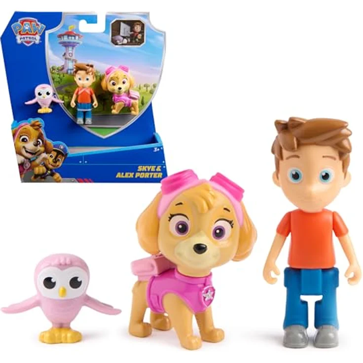 Spin Master PAW Patrol PAW FGR Story Figure Pack Skye und Alex Porter, 5 cm und 7,5 cm Figuren, Mehrfarbig – Bild 1