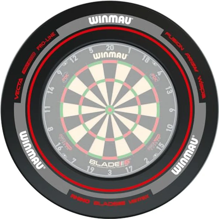Winmau Auffangring "Advance - 4452", schwarzer Catchring für Sisal-Dartboards, 68 cm Durchmesser, robuste Wand- und Bodenschutzfunktion – Bild 7