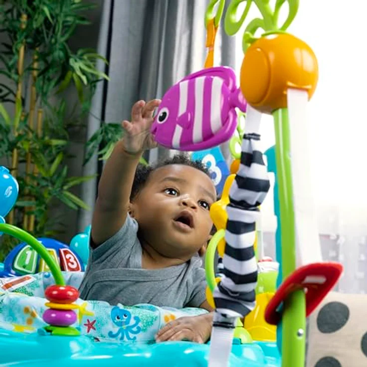 Baby Einstein Curiosity Cove™ 2-in-1 Aktivitätshüpfer mit abnehmbarer Schildkröte Neptun, 3 Lernmodi, höhenverstellbar, 360° drehbarer Sitz, geeignet für 6-12 Monate – Bild 11
