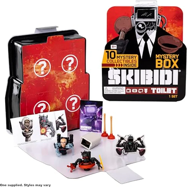 SKIBIDI TOILET Skibidi Toilet Mystery Surprise Box, 10 Sammelfiguren in Schwarz/Orange/Rot für Kinder ab 13 Jahren – Bild 3