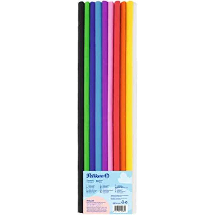 Pelikan Bastelkrepp, 10 Farben sortiert, 3 Sets – Bild 2