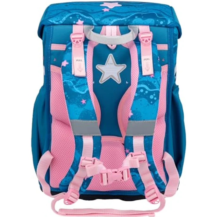 Belmil Schulranzen Kinderrucksack Maxi, ergonomisch mit Brustgurt, 22 L, wasserabweisend, 5 tlg. Set für Grundschule 1.-3. Klasse – Bild 6