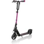 Globber Scooter One K 165 BR, faltbarer Roller für Jugendliche und Erwachsene, Rubinrot, mit vorderer Stossdämpfung und höhenverstellbarer Lenkstange