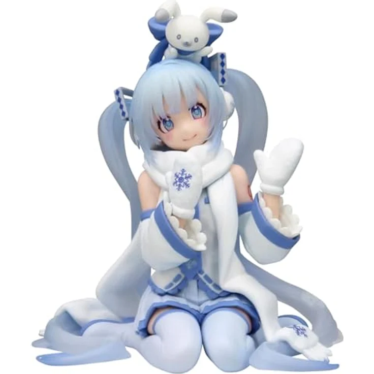 USA Gundam Store Hatsune Miku Snow Miku Sky Town 10th Anniversary Figur, 10 cm Noodle Stopper, Sammleredition – Bild 1