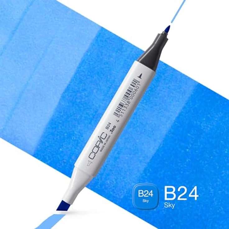 Copic Classic Marker Typ B - 24, Sky, professioneller Layoutmarker mit dualem Spitzensystem, schnelltrocknend – Bild 2