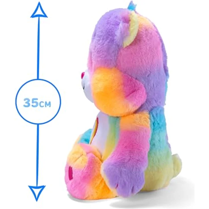 Simba Glücksbärchi Zusammengehörigkeitsbärchi Kuscheltier 35cm, farbenfroh mit Regenbogen-Herz, Kuschelweiches Plüschtier in Geschenkbox, Original Sammlerstück für Kinder und Erwachsene – Bild 2