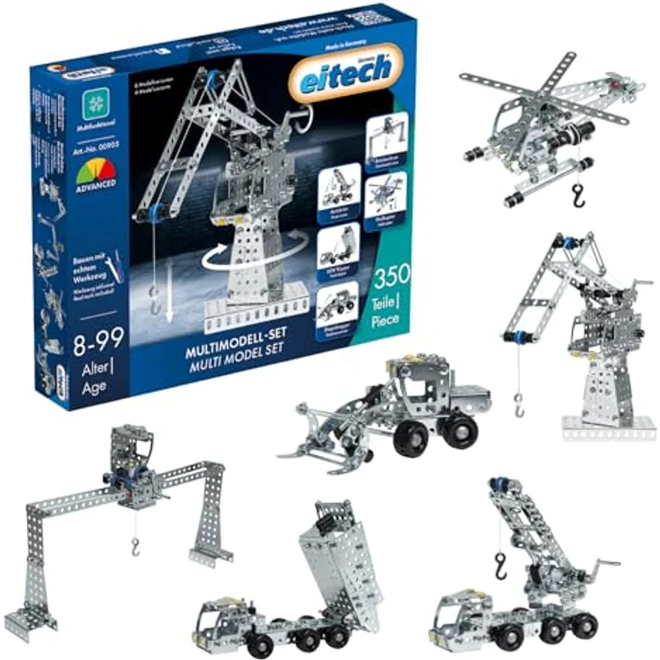 Eitech 00905 Multimodell-Set - Konstruktionsspielzeug mit 350 Bauteilen, Bauset für Kinder ab 8 Jahren, Made in Germany – Bild 1