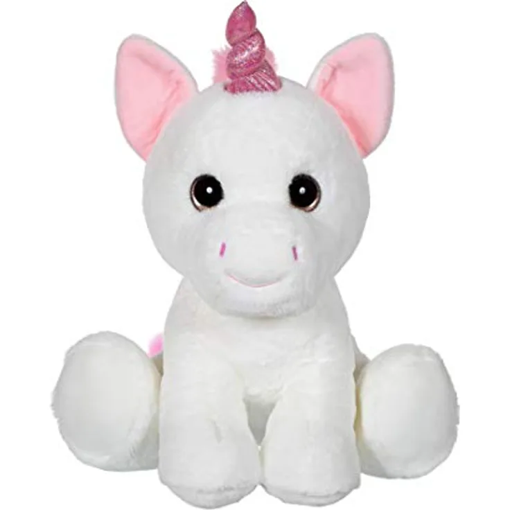 GIPSY Plüsch Einhorn 40 cm, Large mit rosa Glitzerhorn, geeignet ab Geburt