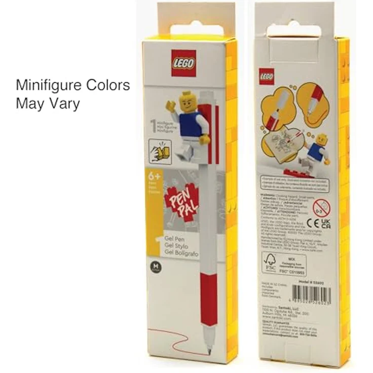 Euromic LEGO Stationery Gel pen 1 pc. RED packed in colour box with mini figurine – Bild 7