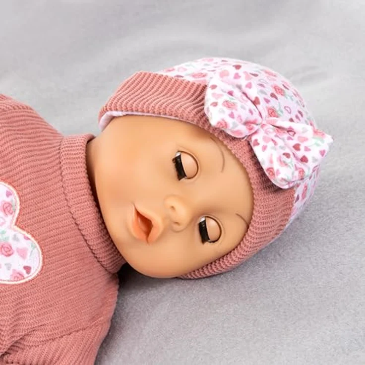 Bayer Design Babypuppe interaktiv, Spielpuppe sprechend, 38 cm mit weichem Körper, inklusive Flasche und Schnuller – Bild 5