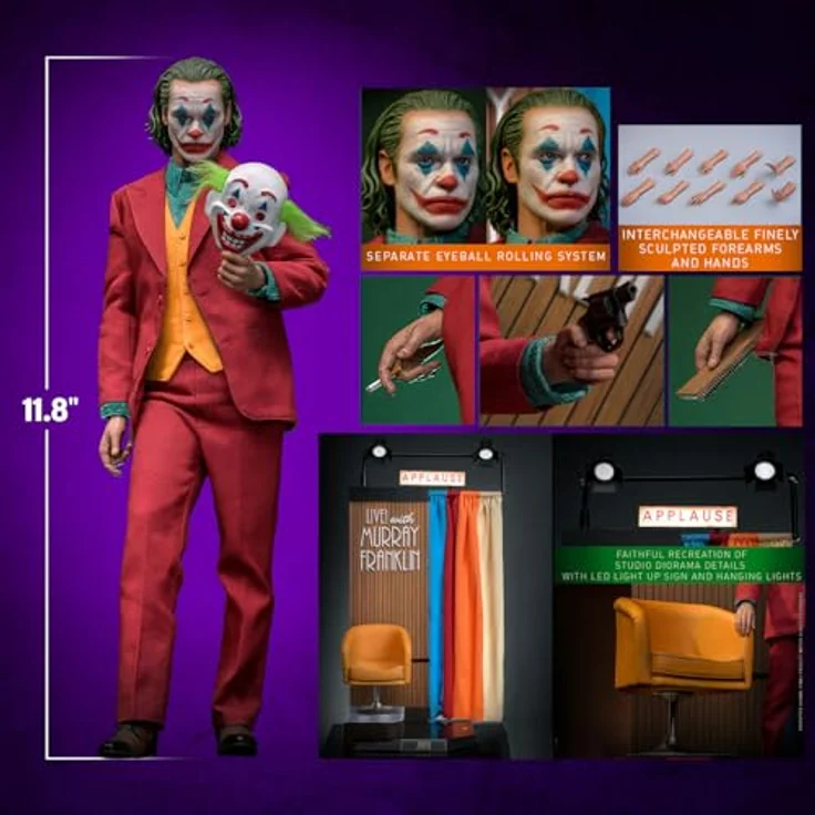 Hot Toys DC Comics The Joker Arthur Fleck 1/6 Scale Actionfigur, 30.5 cm Collectible Figure – Bild 2