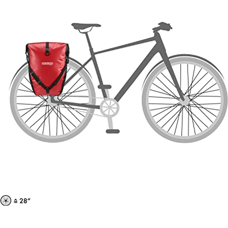 Ortlieb Erwachsene Gepäckträgertasche Back-Roller Classic QL2.1 Paar, Rot/Schwarz, 42 x 32 x 17 cm, 40 Liter, F5302 – Bild 5