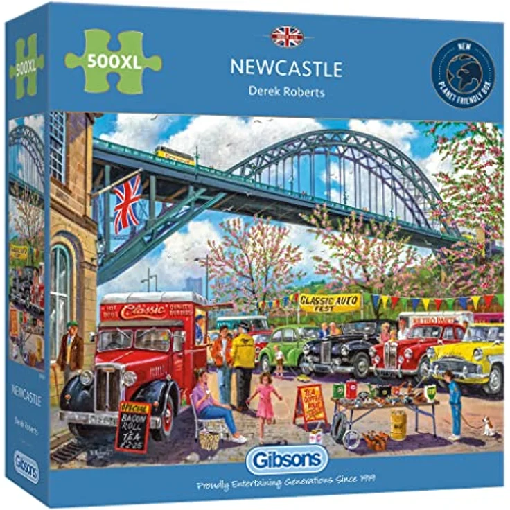 Gibsons Newcastle Jigsaw Puzzle (500 XL Teile), extra große Teile, 68 x 49 cm, umweltfreundliche Herstellung – Bild 1