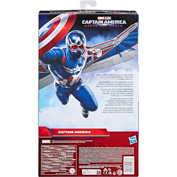 Marvel Studios Captain America Brave New World, Deluxe Action-Figur mit Schild und abnehmbaren Flügeln, 30 cm – Bild 5