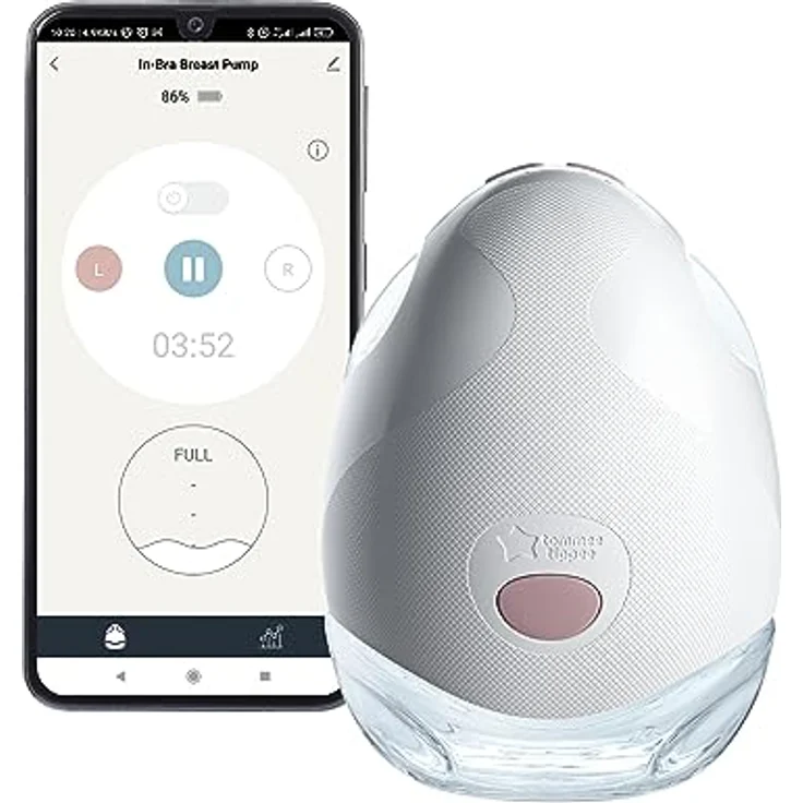 Tommee Tippee Made for Me, Elektrische tragbare Milchpumpe, freihändig, 1 Massage- und 8 Express-Modi, 4 Stunden Akkulaufzeit, leise und kompakt – Bild 1