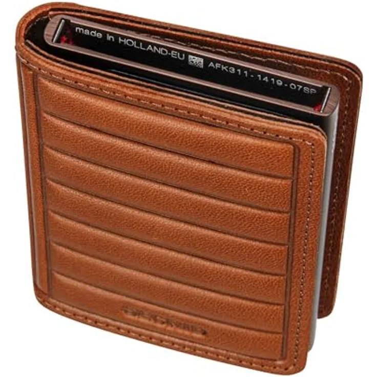 Secrid Geldbörse Premium Slimwallet Emboss Lines Cognac One Size – Bild 5