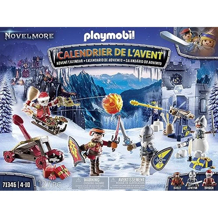 PLAYMOBIL Adventskalender Novelmore 71346 Kampf im Schnee, Adventskalender für Ritterfans mit Novelmore Figuren, Adventszeit voller Überraschungen, Spielzeug für Kinder ab 4 Jahren – Bild 4