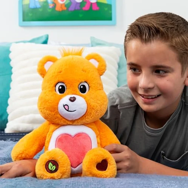Care Bears Tenderheart Bear Plushie, 14 Zoll Plüsch-Teddy in Orange, super weich, für Kinder ab 4 Jahren, ideales Geschenk für Mädchen und Jungen – Bild 5