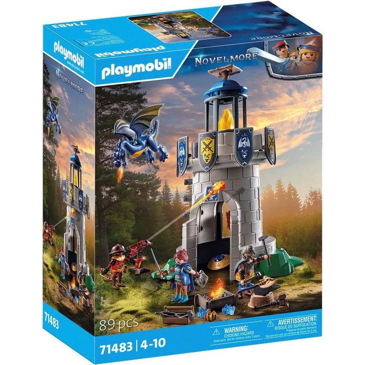 Playmobil® Konstruktions-Spielset Ritterturm mit Schmied und Drache (71483), Novelmore, (89 St), Made in Europe - Preisvergleich – Bild 1