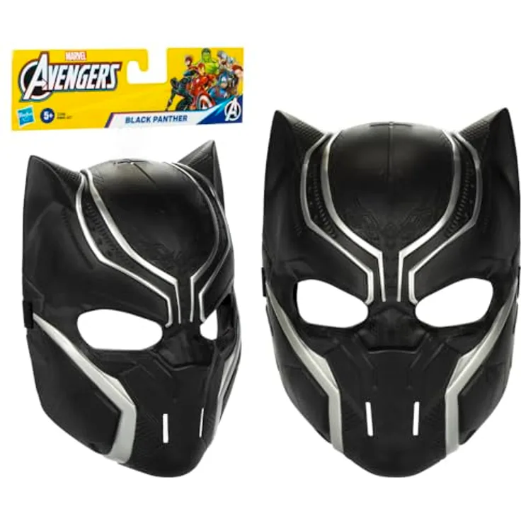 Marvel Avengers Black Panther Rollenspielmaske, Kostümzubehör für Kinder ab 5 Jahren mit einstellbarem Band und Entertainment-inspiriertem Design