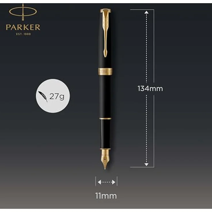 Parker Pen Sonnet, Schreibstift mit elegantem Design in Gold und Schwarz – Bild 3