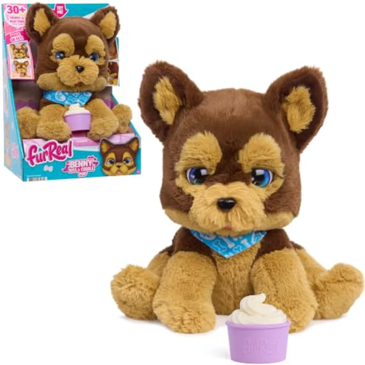 Just Play FurReal Benny, interaktiver Spielzeug-Hund mit Ton, 30,48 cm, braun, für Kinder ab 4 Jahren – Bild 1