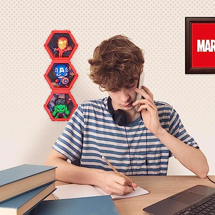 PODS 4D Marvel Ironman, Einzigartige, miteinander verbundene Sammelboble-Kopf-Figur, die aus ihrer Welt in Ihre, ausbricht, Wand oder Regalanzeige, Marvel Spielzeug und Geschenke, Serie 1 Nr. 408 – Bild 4