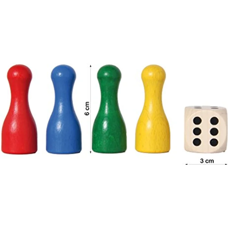 Bartl 108412 Brettspiel Ludo für 6 Personen groß aus Holz XXL Format 50cm x 50cm – Bild 6