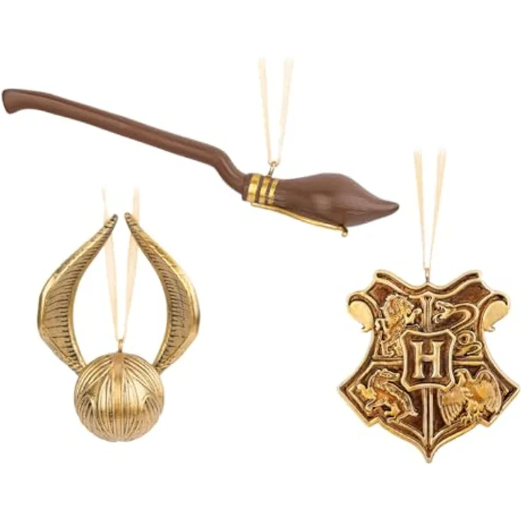 Grupo Erik Editores Erik - Zestaw 3 ornamentów boonarodzeniowych Harry Potter - offiziell lizenziert, detailreiche Dekorationselemente für zauberhafte Zuhause