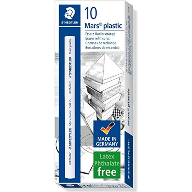 STAEDTLER 528 55 Ersatz-Radierstrang Mars plastic 10 Stück im Kartonetui