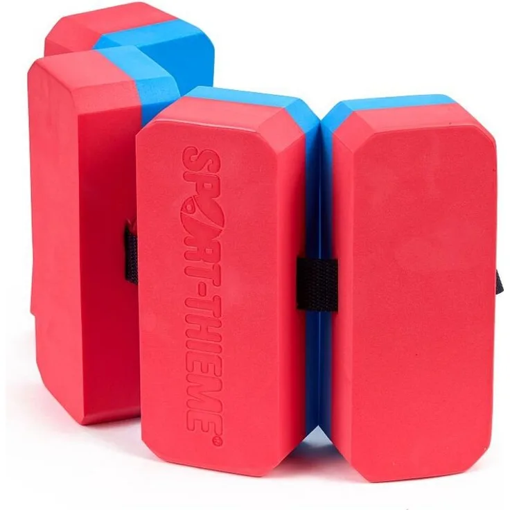 Sport-Thieme Schwimmgürtel, Hochwertige Schwimmhilfe für Kinder, Blau-Rot, 0-6 Jahre, verstellbare Gurtlänge bis 140 cm