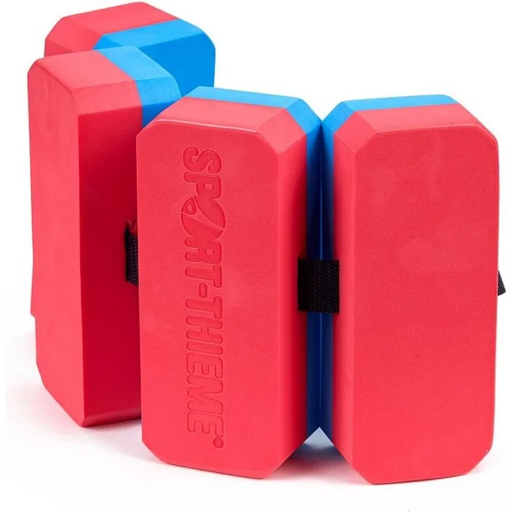 Sport-Thieme Schwimmgürtel, Hochwertige Schwimmhilfe für Kinder, Blau-Rot, 0-6 Jahre, verstellbare Gurtlänge bis 140 cm