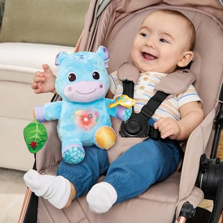 Vtech® Plüschfigur Vtech Baby Flauschiges Flusspferd, mit Licht und Sound, in bunten Farben – Bild 3
