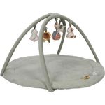 Little Dutch 8817 Activity Krabbeldecke mit Spielbogen - Little Farm, Förderung der Hand-Augen-Koordination, sensorische Fähigkeiten, Polyester, 90x87x4 cm, ab Geburt geeignet