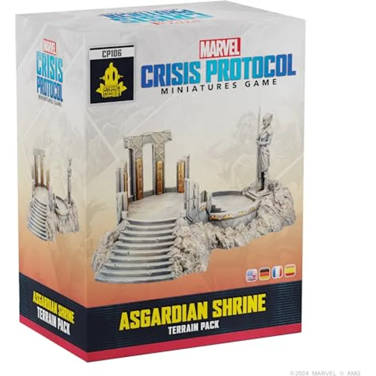 Atomic Mass Games Marvel Crisis Protocol - Asgardian Shrine, detailreiches Geländeset aus Asgard für strategische Miniaturenspiele