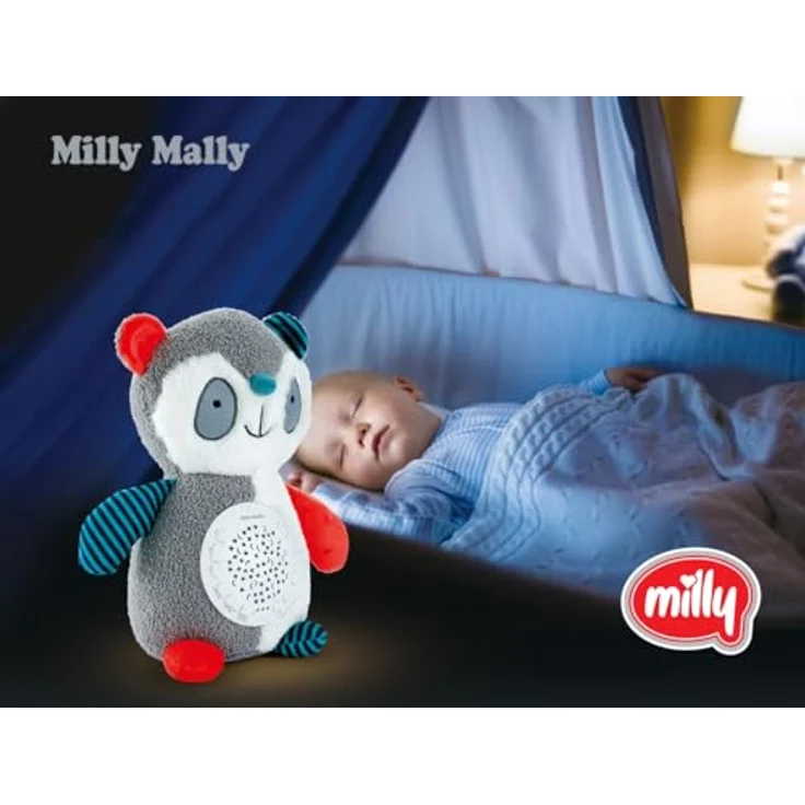Milly Mally Plüschtier Milly Panda, 35 cm mit Projektor für gemütliche Schlafmomente – Bild 6