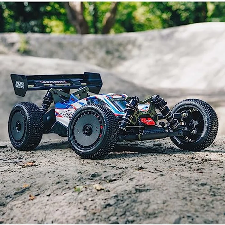 ARRMA TLR Tuned Typhon 6S 4 Wheel Drive BLX 1/8 Buggy RTR ARA8406 Car, Brushless Spektrum Antriebssystem, Race Spec-Farben – Bild 4