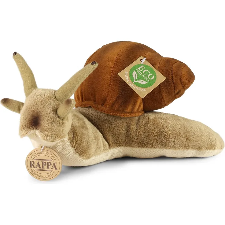RAPPA Plüschschnecke 24 cm Eco-Friendly, handgenäht mit recycelter PET-Füllung, geeignet ab Geburt